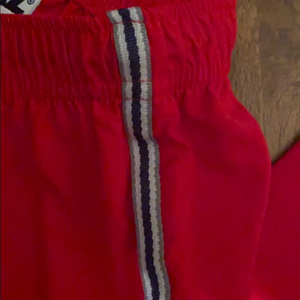 Red Athletic Jogging Jogger Workout Pants - Picture 8 of 10